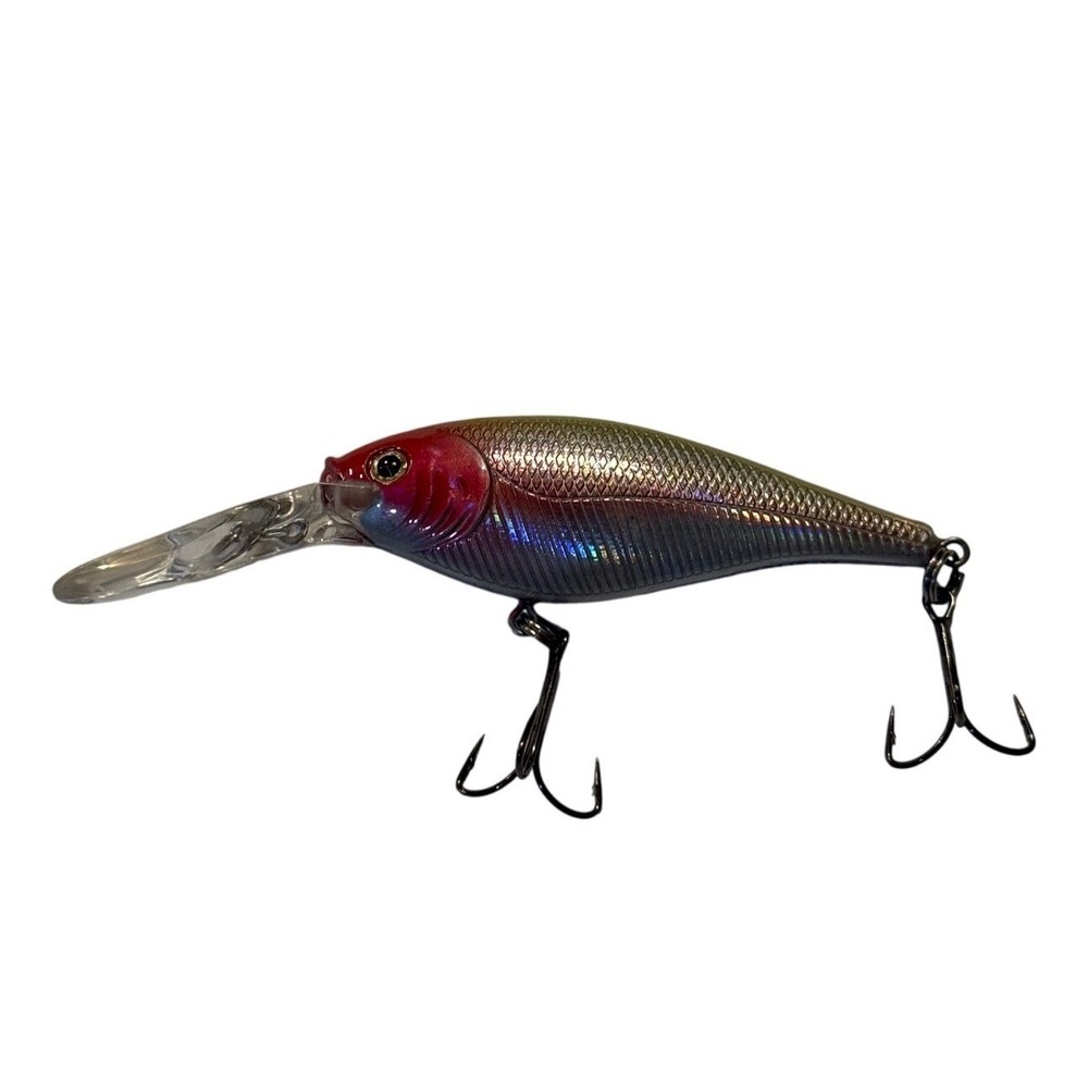 Berkley Frenzy FSH7-M Deep Diving Minnow Lure Red Head Silver Holographic 2.75in